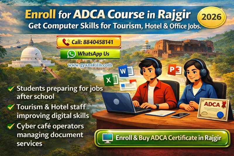 ADCA Course in Rajgir (Bihar) 2026 : How to Get an ADCA Computer Certificate