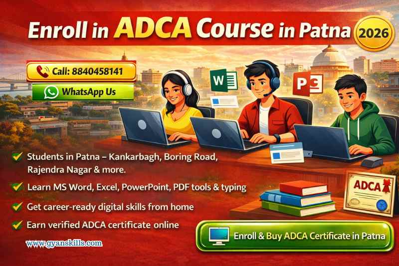 Enroll in ADCA course in Patna