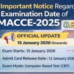Important Notice Regarding Examination Date of JTMACCE-2025