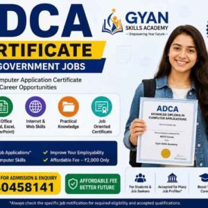 ADCA (Advanced Diploma in Computer Applications) certificate