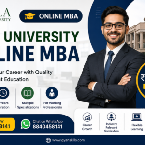 Apply for GLA University Online MBA at ₹24,250 per semester. 2-year online MBA with Marketing, HR, Finance, Business Analytics & other specialisations.