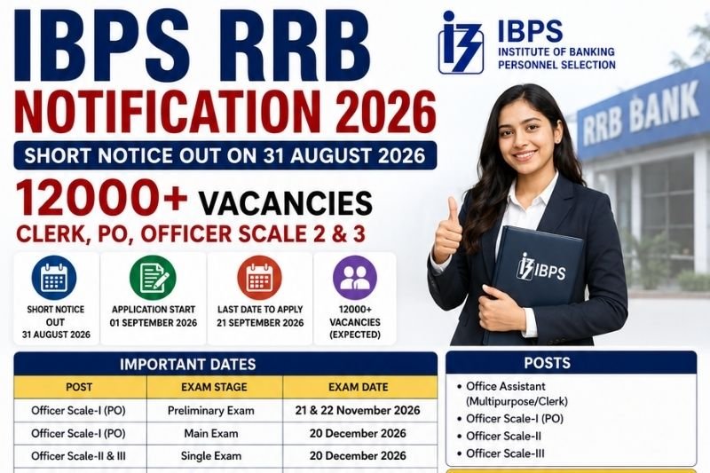 IBPS RRB Notification 2026 Out 12000+ Vacancies, Apply Online, Exam Date, Eligibility & Syllabus