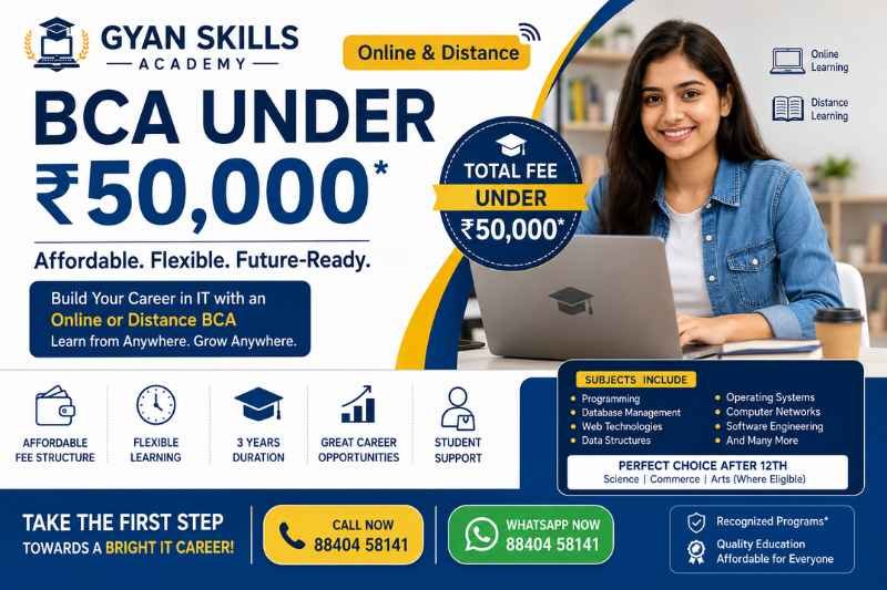 Online & Distance BCA Under ₹50,000 Fees, Eligibility, Syllabus & Admission 2026