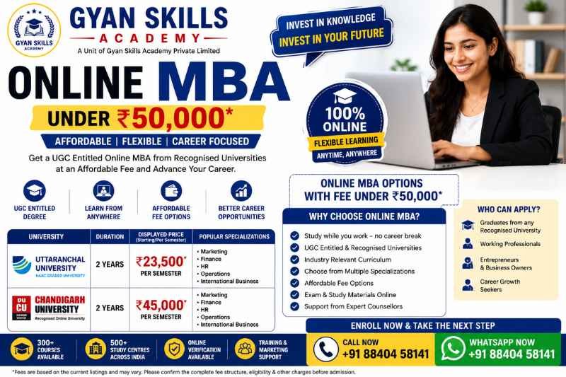 Online MBA Under ₹50,000 in 2026: Fees, Universities & Admission