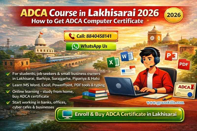 ADCA course enrollment in Lakhisarai 2026