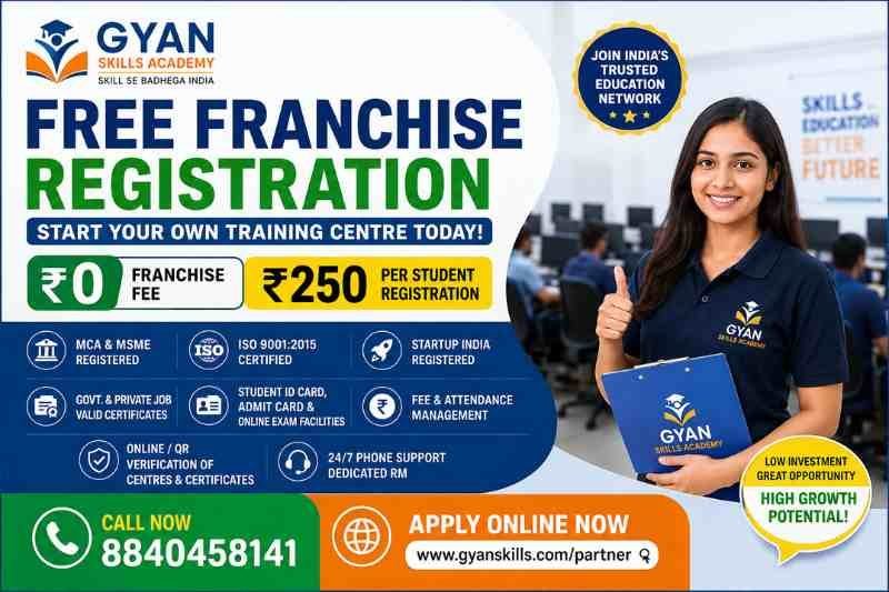 Gyan Skills Academy Free Franchise Registration 2026