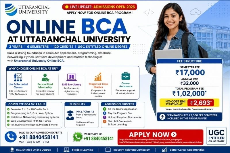 Online BCA Uttaranchal University